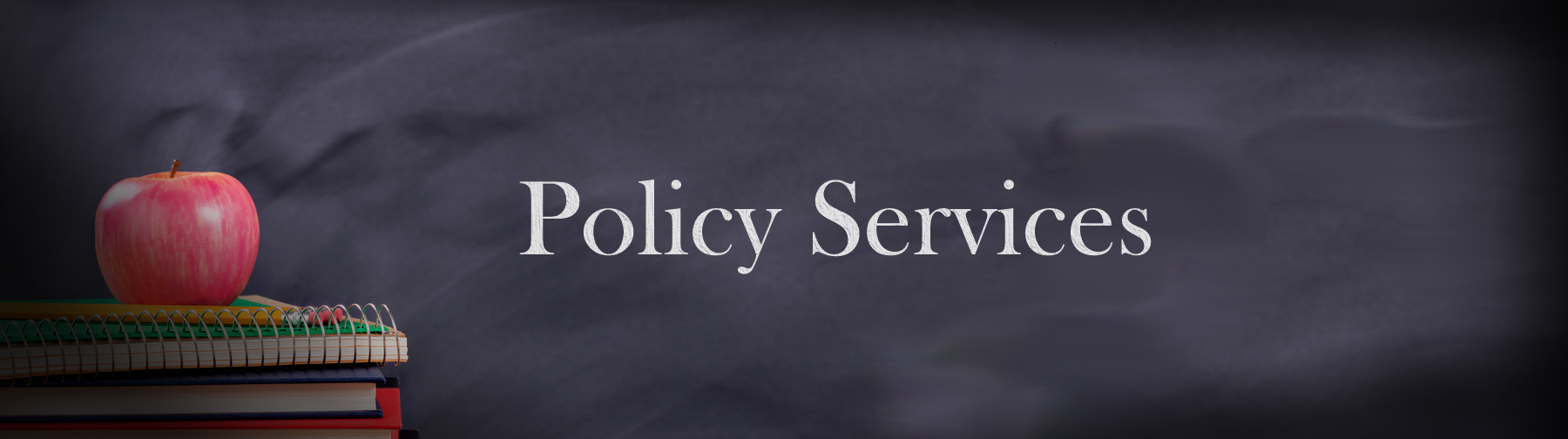 Policy Services Writen on Chalk Board